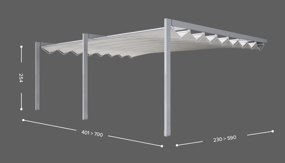 OPEN FLY - Stenska izvedba - 3 stebri